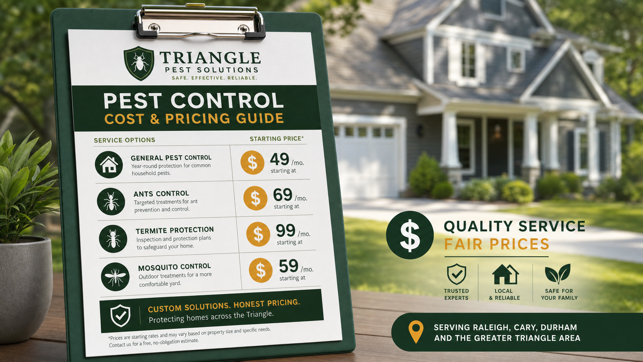 How Much Does Pest Control Cost in Raleigh, NC? (2026 Price Guide)